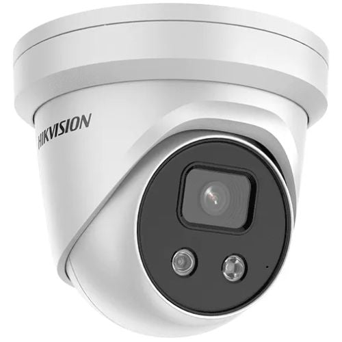Image of a Hikvision DS-2CD2366G2-IU 6MP AcuSense Turret Camera, Microphone, 2.8mm lens, H.265+, 120dB WDR