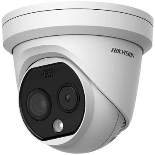 Image of a Hikvision Thermal & Optical Bi-Spectrum Weatherproof Turret CCTV Camera
