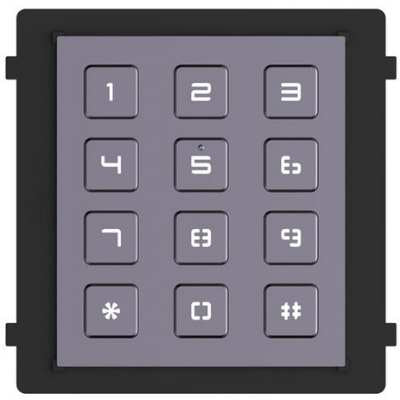Image of a Hikvision DS-KD-KP keypad module designed to suit the 2nd Generation range of IP intercoms.